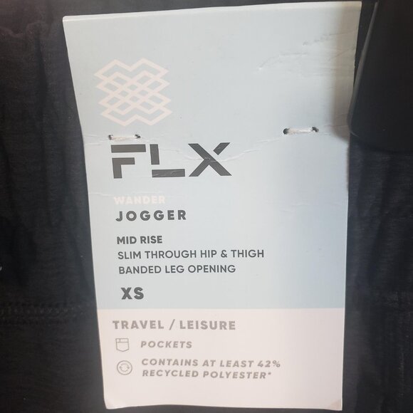 NWT ~ FLX Men's Dynamic Stretch Slim Jogger-Travel / Leisure - Black- XS /A71 - Picture 3 of 6